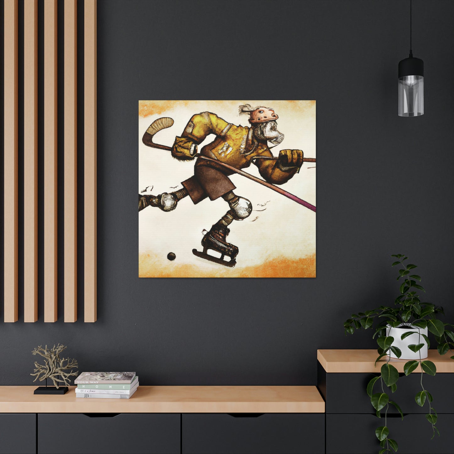 Hockey on Gears Wheels - Canvas