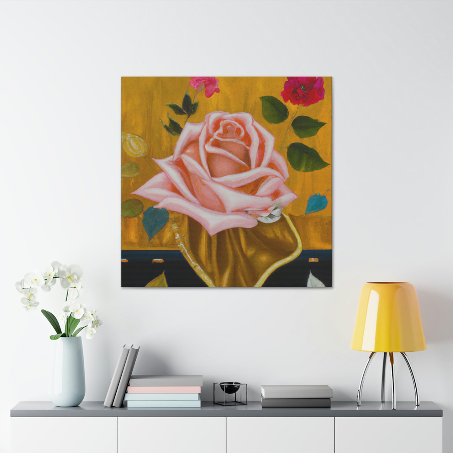 Rose in Radiance. - Canvas