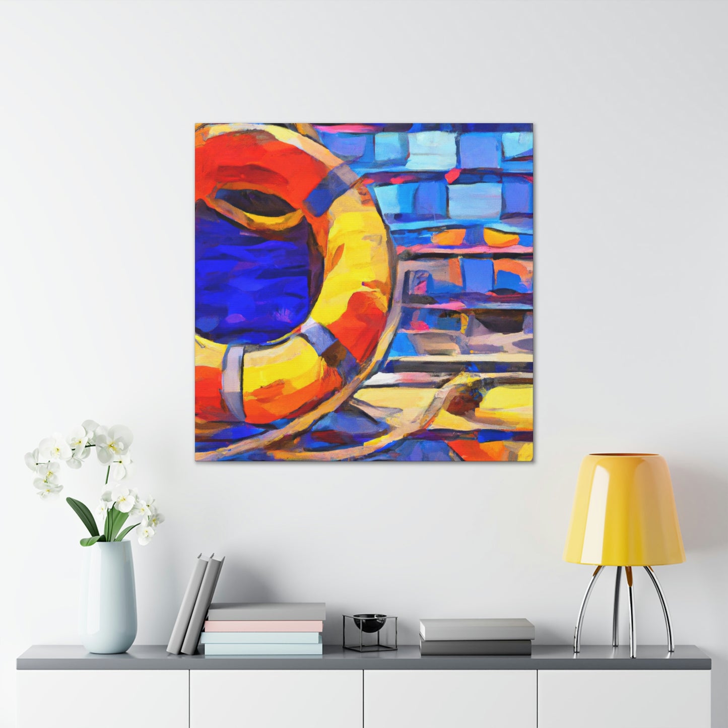 "Life Buoy in Bloom" - Canvas