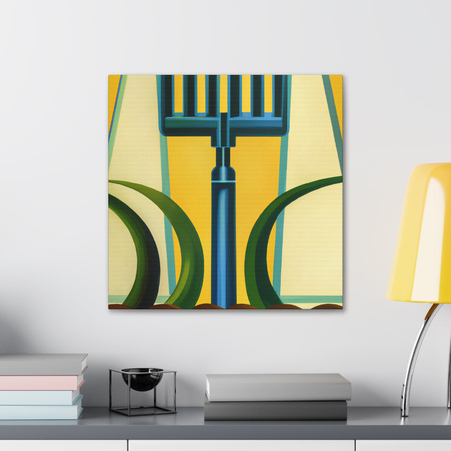 "Backlit Deco Pitchfork" - Canvas