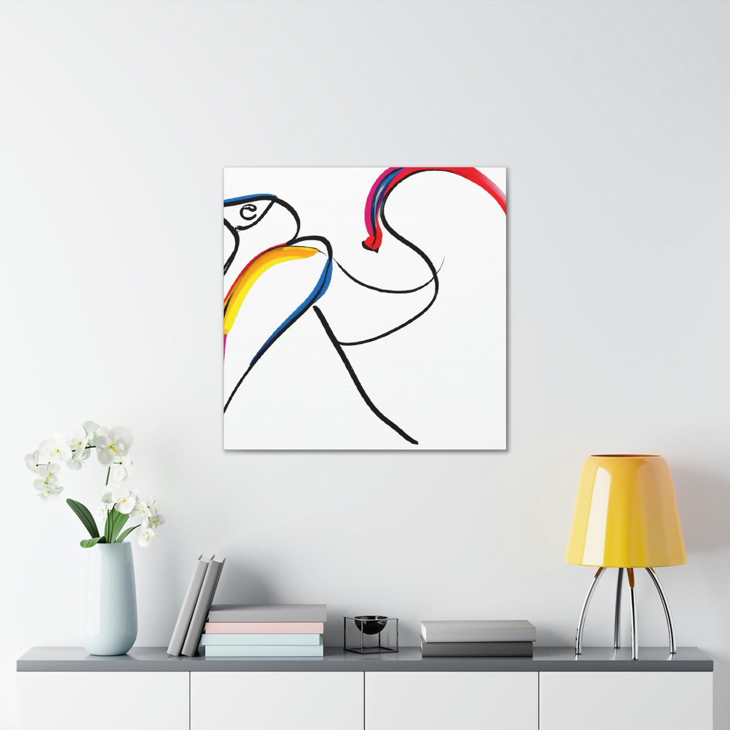 "Macaws in Minimalism" - Canvas