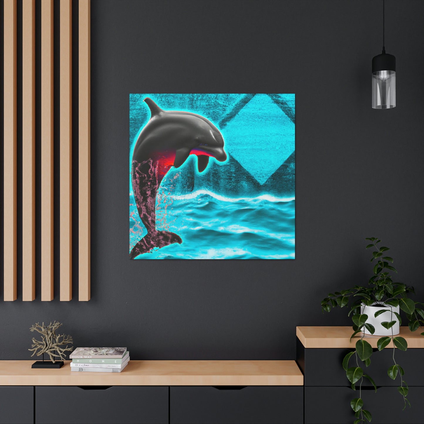 Dancing Dolphin Splash - Canvas