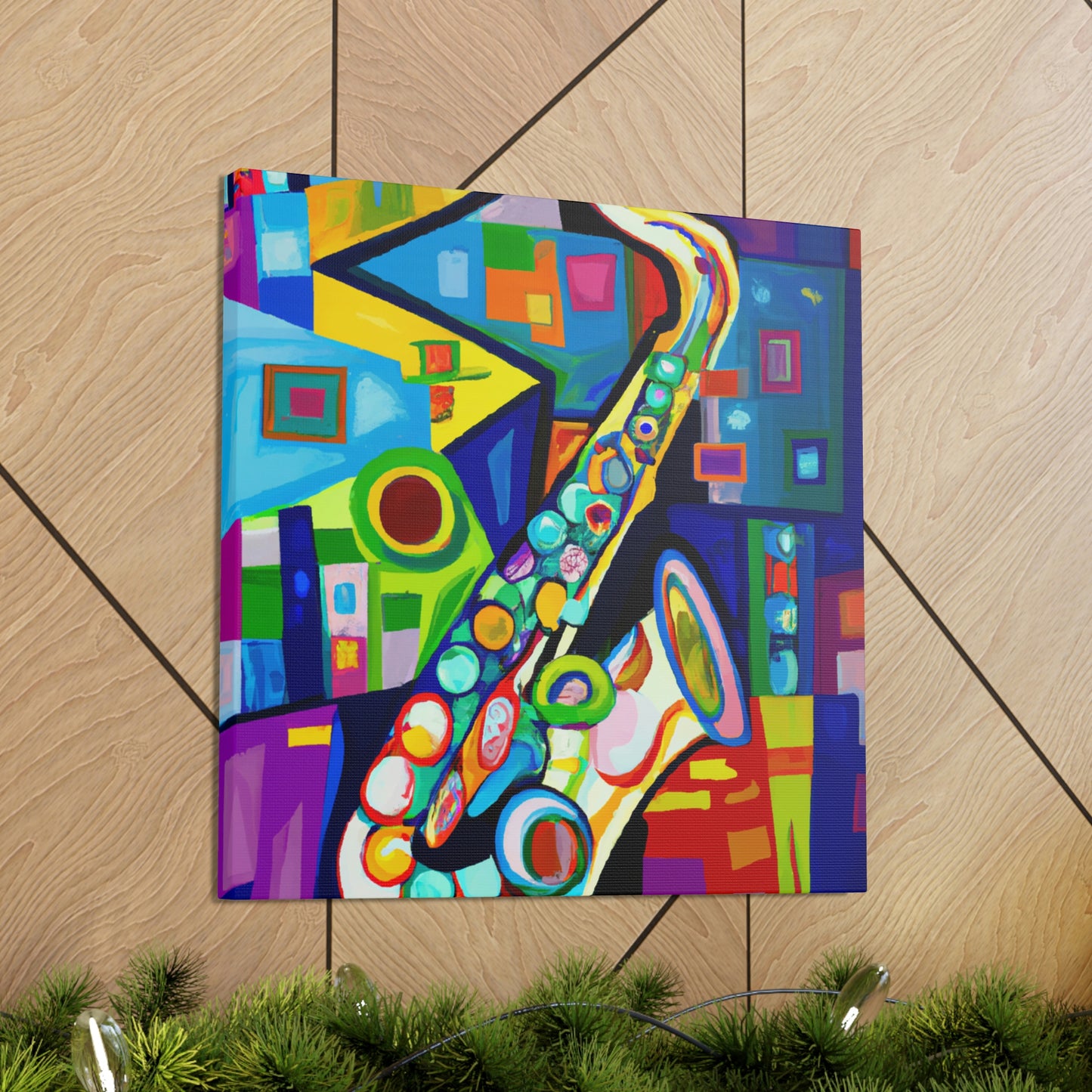 Saxophone in Blue Hues - Canvas