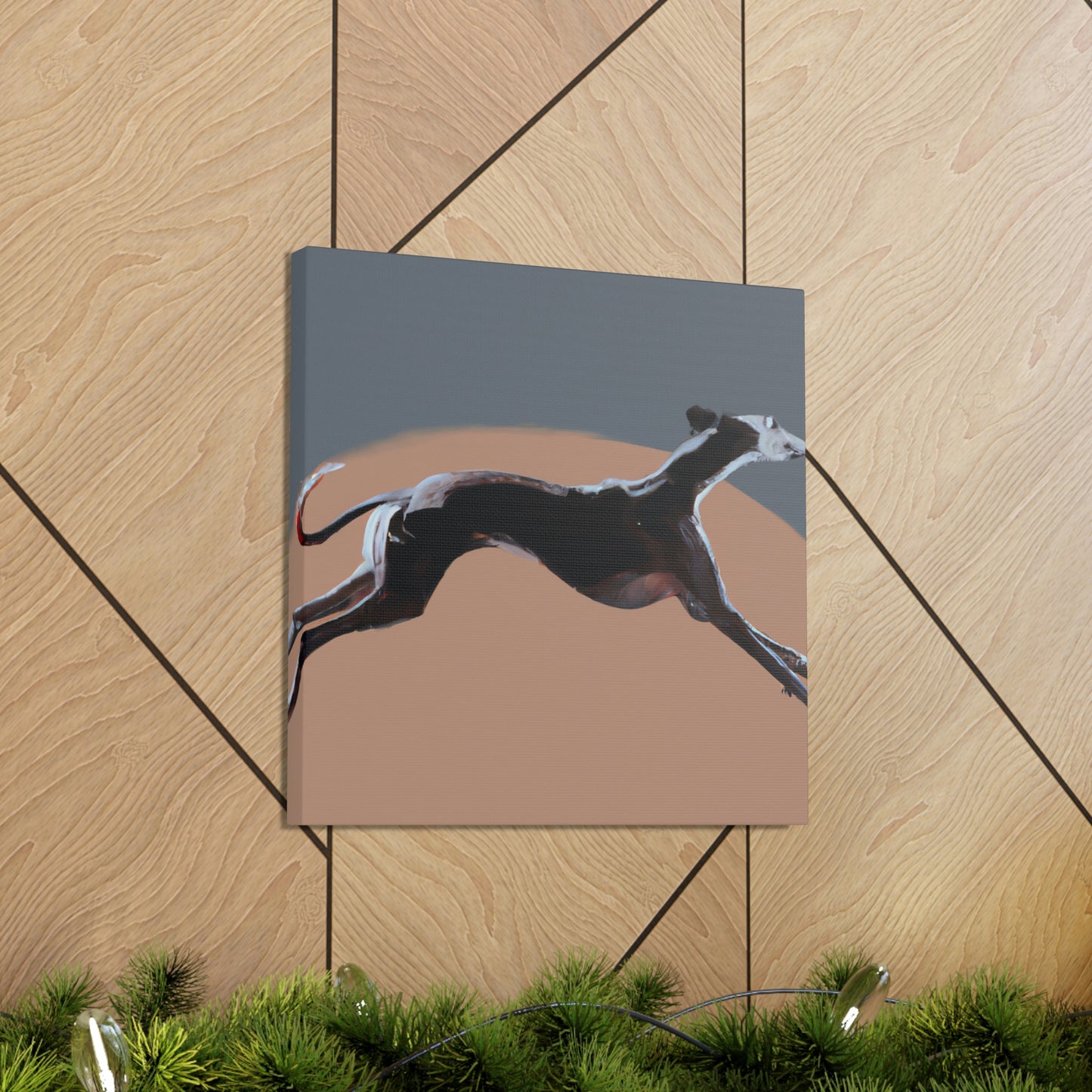 "Greyhound Minimalism Portrait" - Canvas