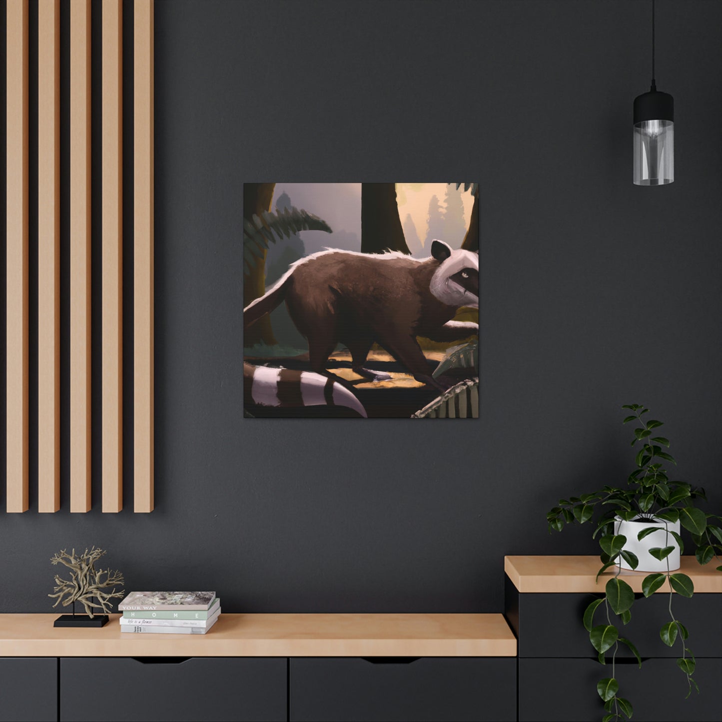 "Opossum in Art Deco" - Canvas