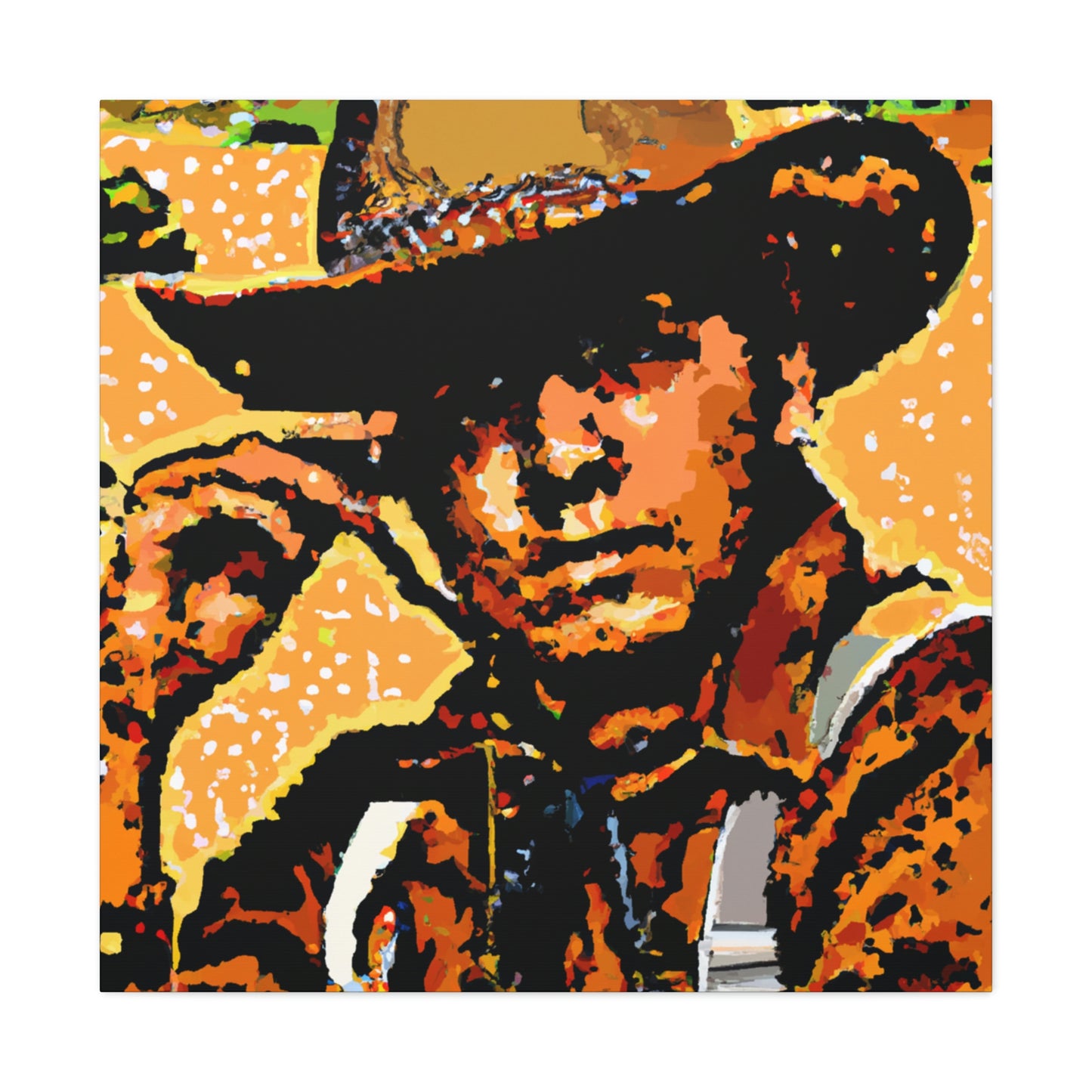 "Ranch Hand Pointillism" - Canvas