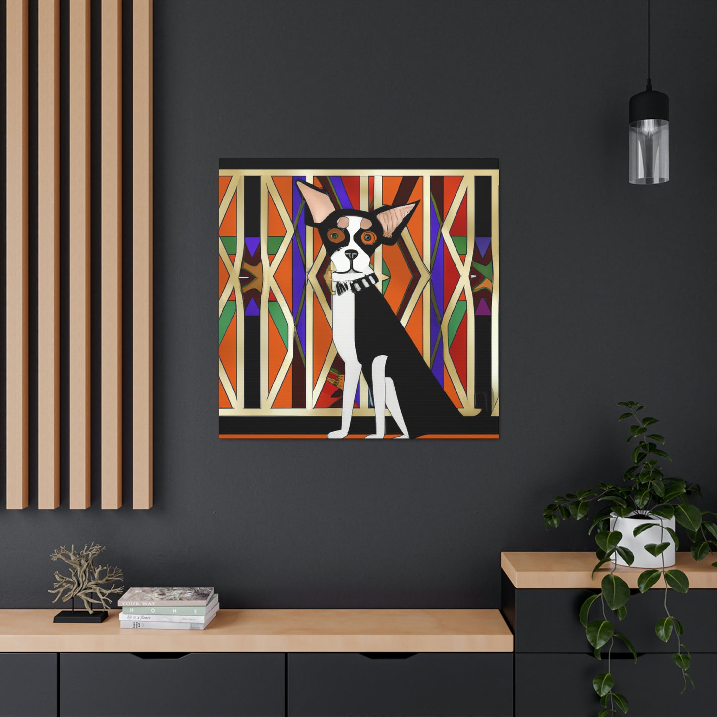 "Chihuahua Through Deco" - Canvas