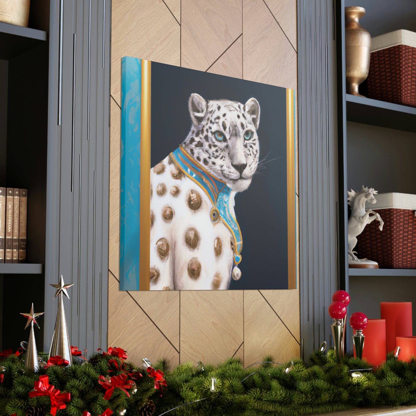 "Snow Leopard Sparkles Bright" - Canvas