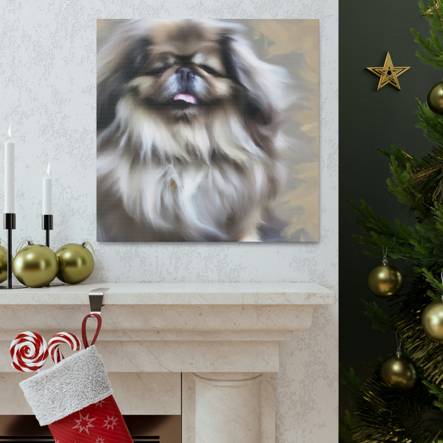 "Pekingese at Playtime" - Canvas