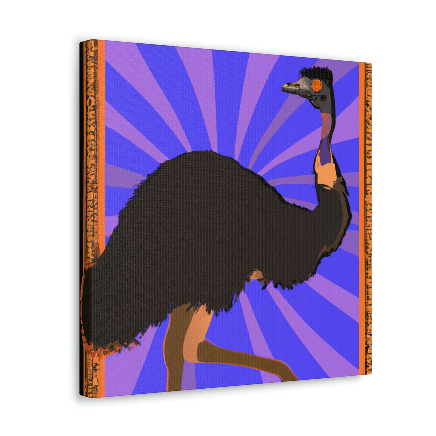 "Emu in Artful Flight" - Canvas