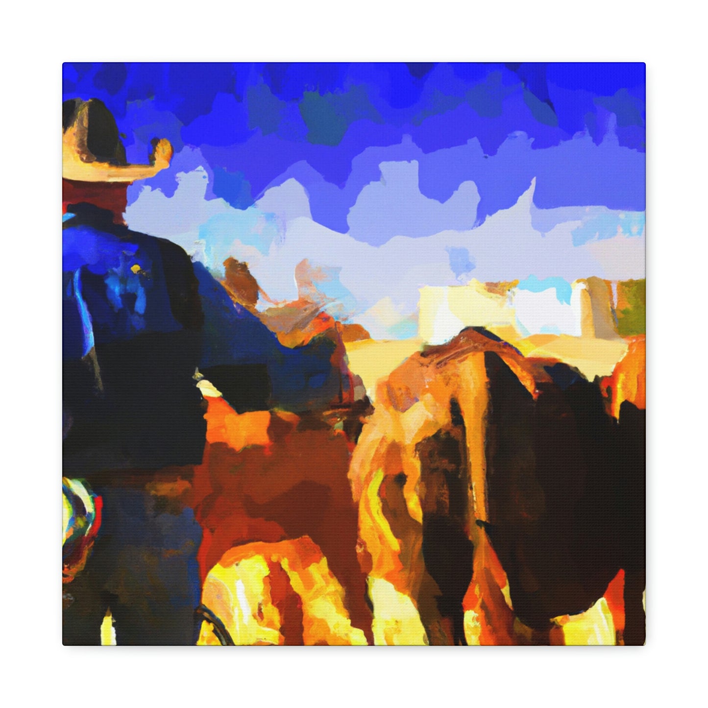 Rural Cattle Triumph - Canvas