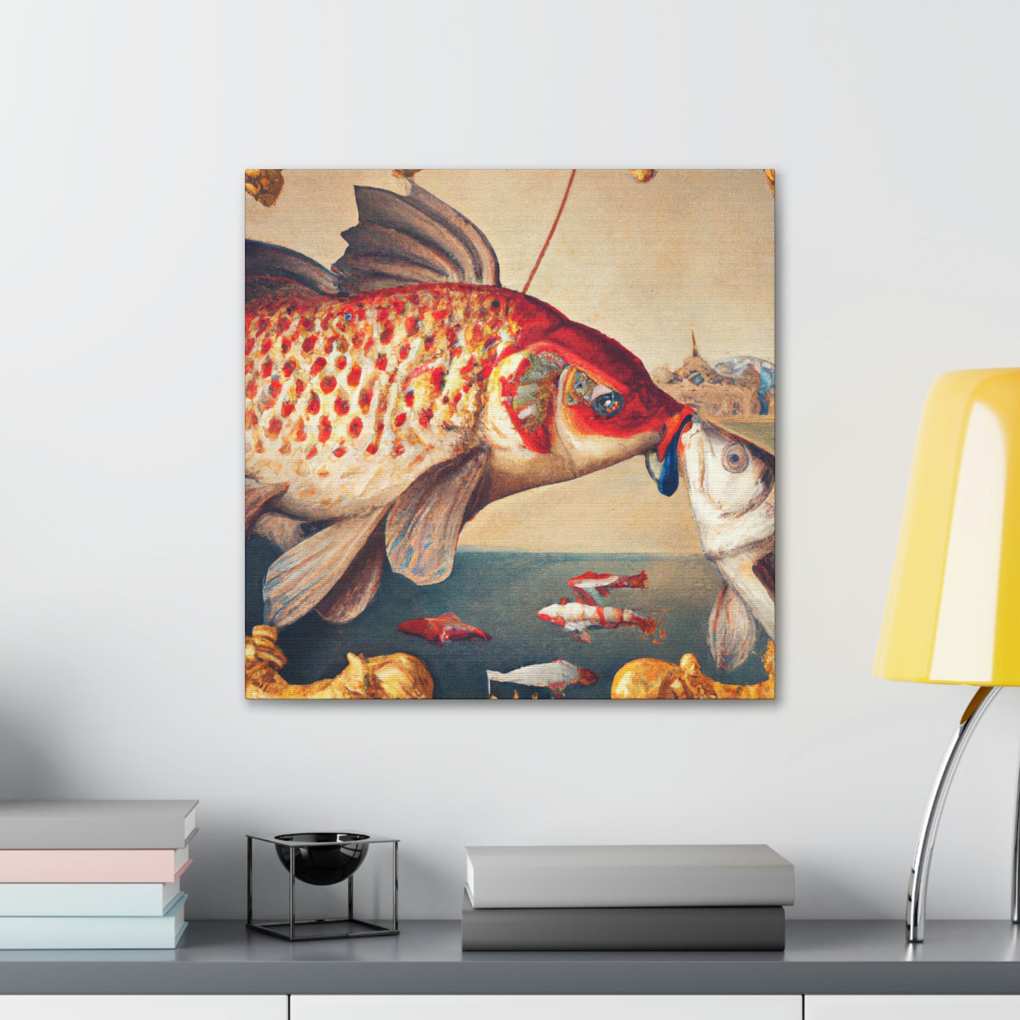 School of Fish Swimming - Canvas