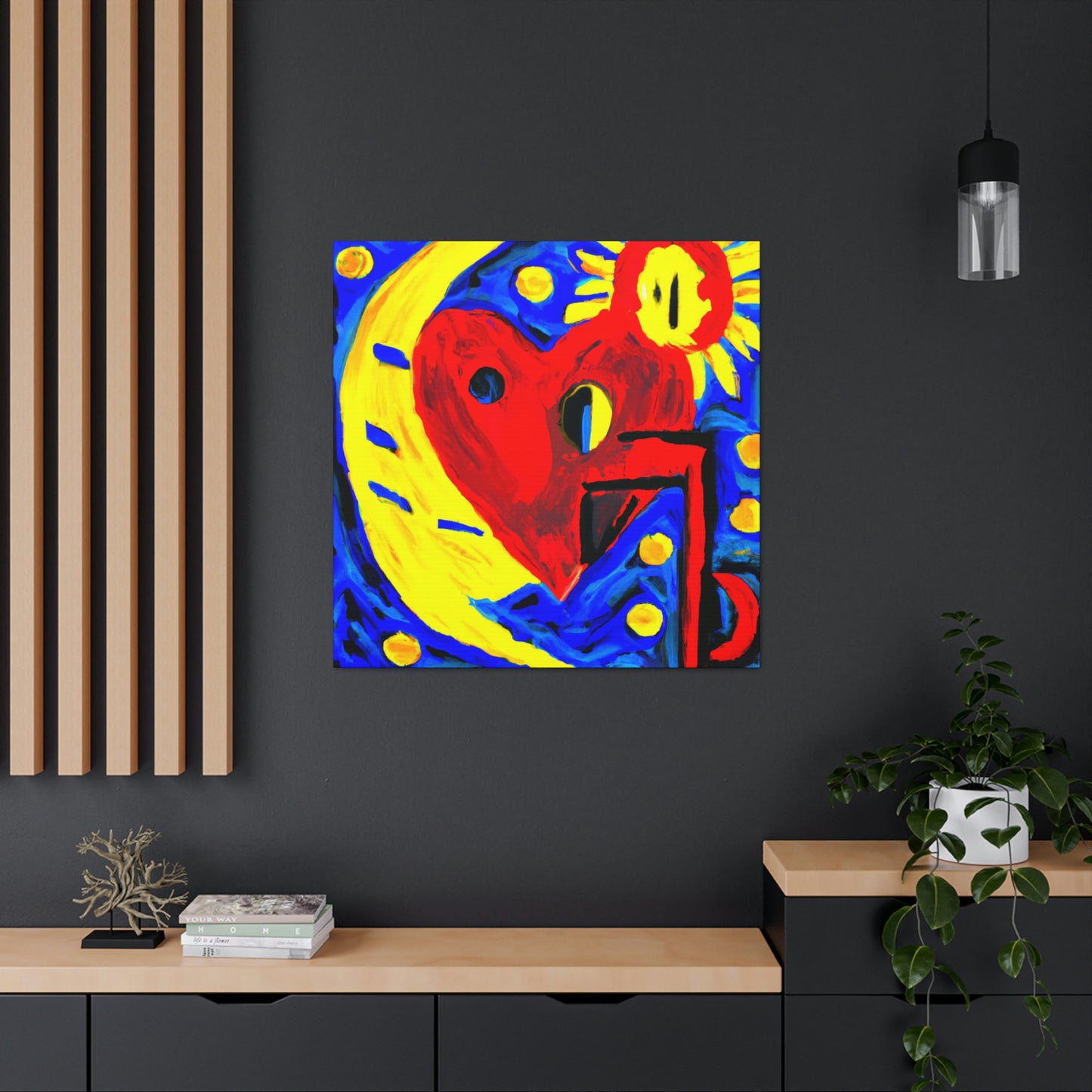 Love's Silver Moon - Canvas