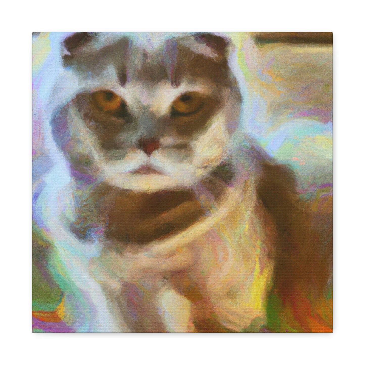 "Cat in Fauvist Hues" - Canvas