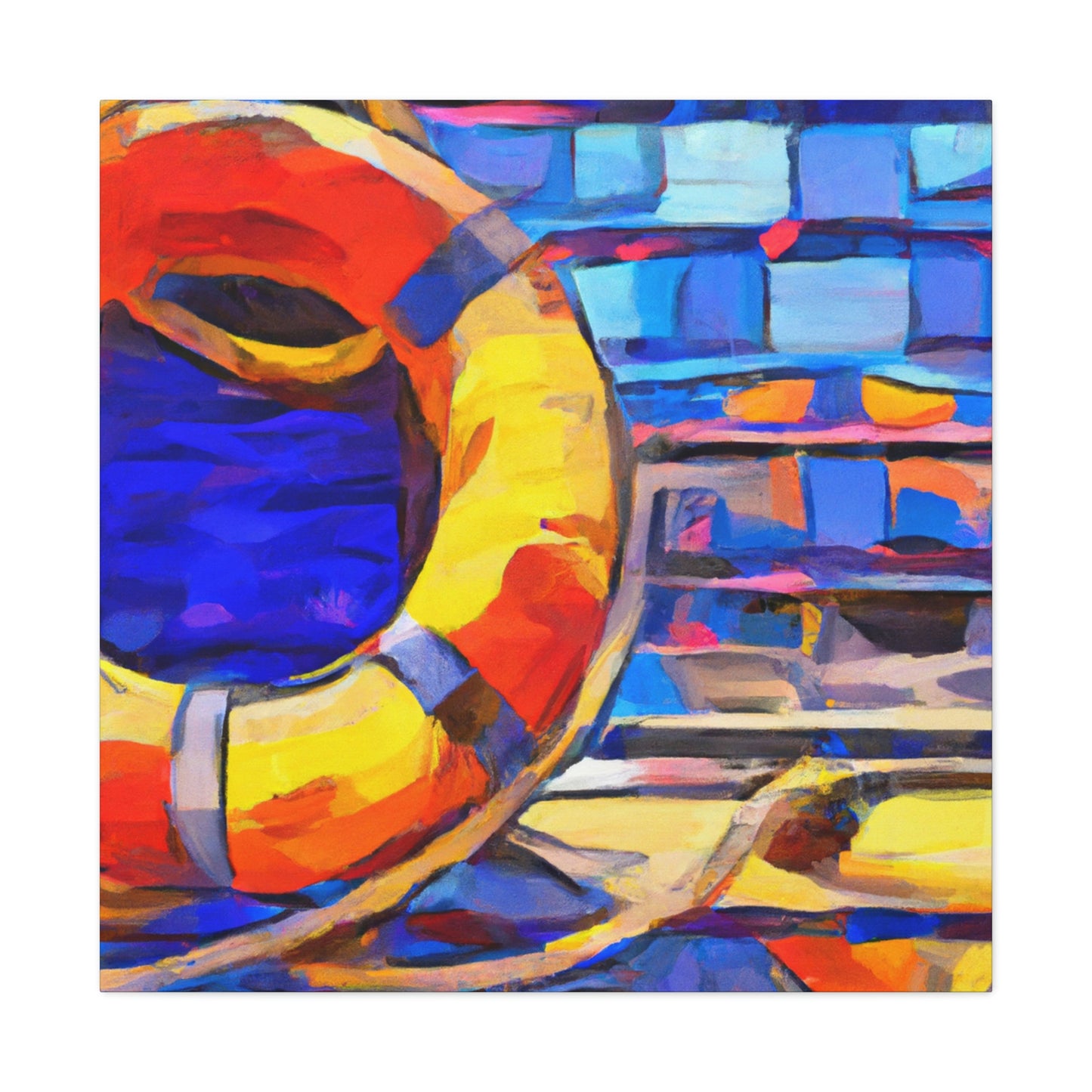 "Life Buoy in Bloom" - Canvas