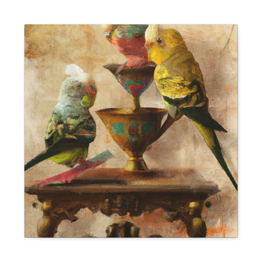 Budgies in Sunshine - Canvas