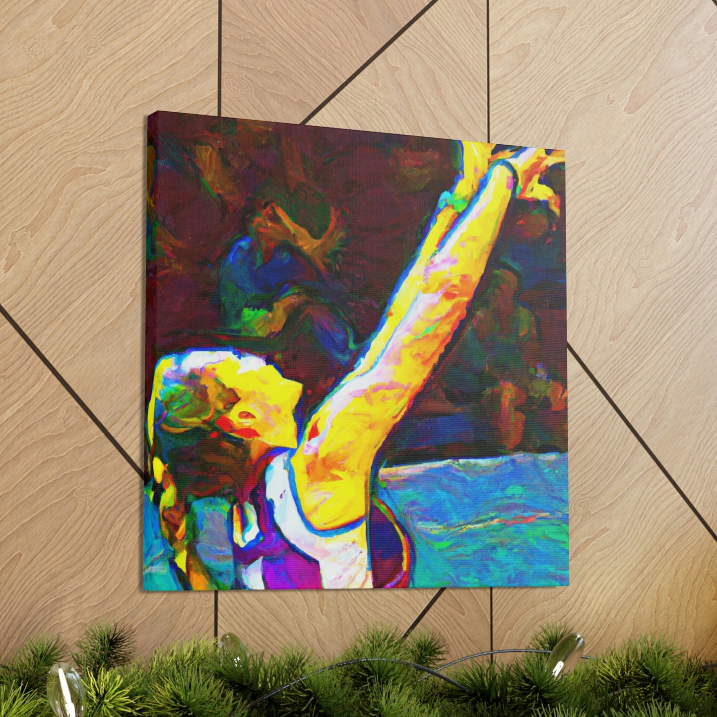 Volleyball in Colorful Motion - Canvas