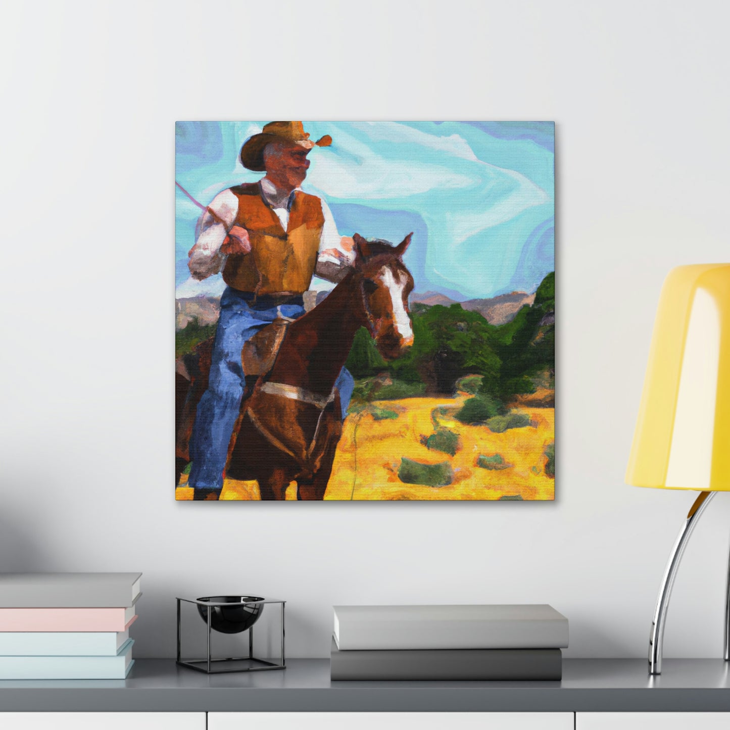 "Cowboy On The Range" - Canvas