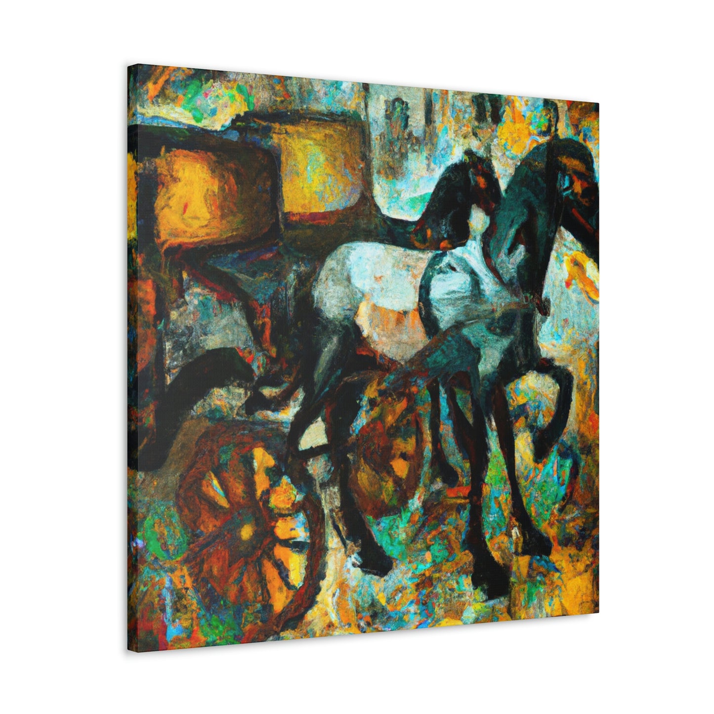 "Horse and Carriage Ride" - Canvas