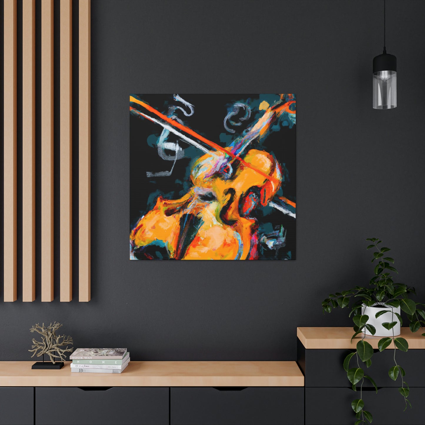 "Vibrant Violin Melody" - Canvas