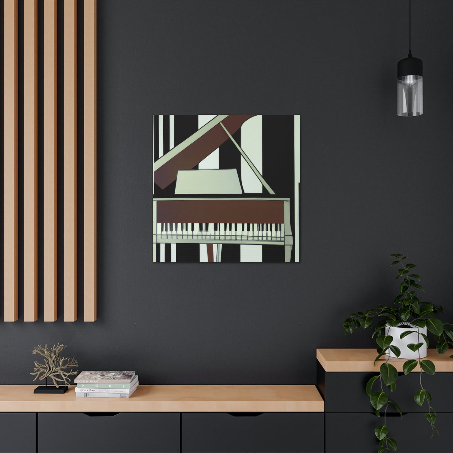 "Piano's Artful Cadence" - Canvas