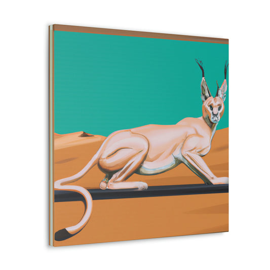 "Caracal: Golden Elegance" - Canvas