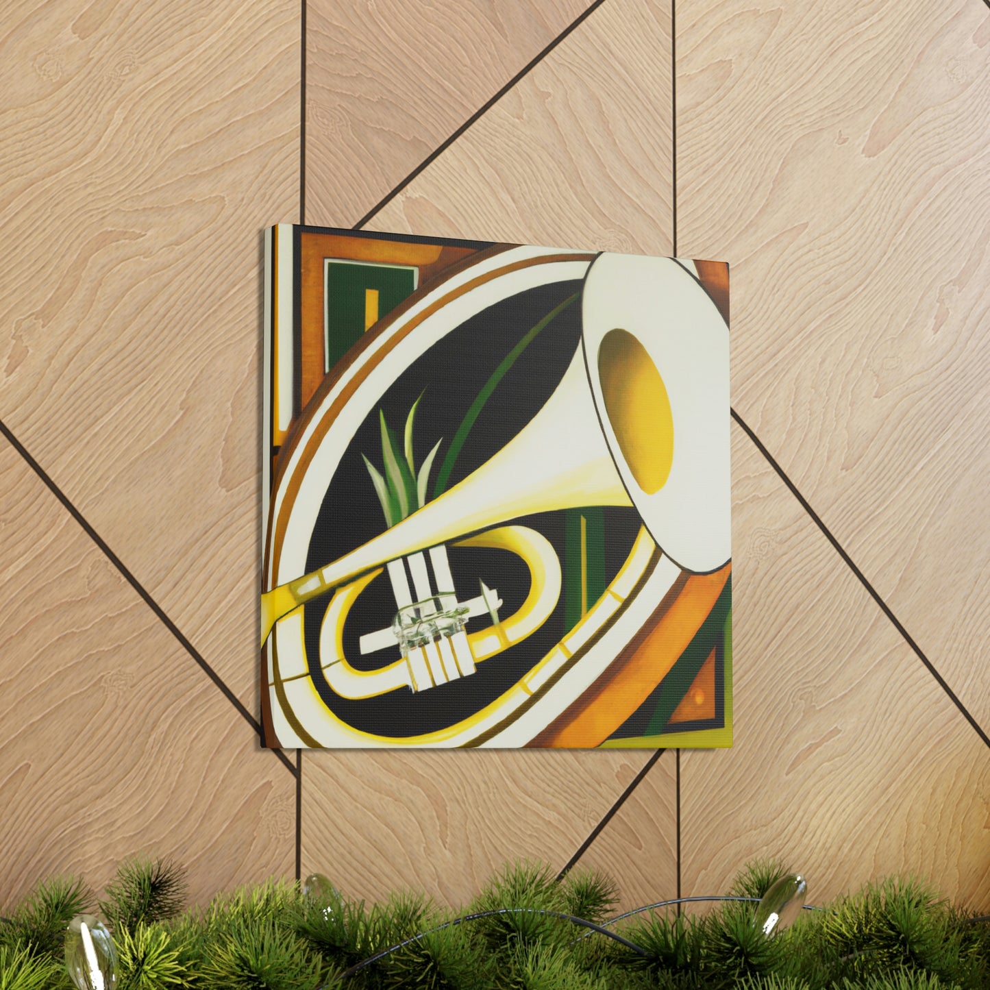 "Gilded Jazz Trumpet" - Canvas