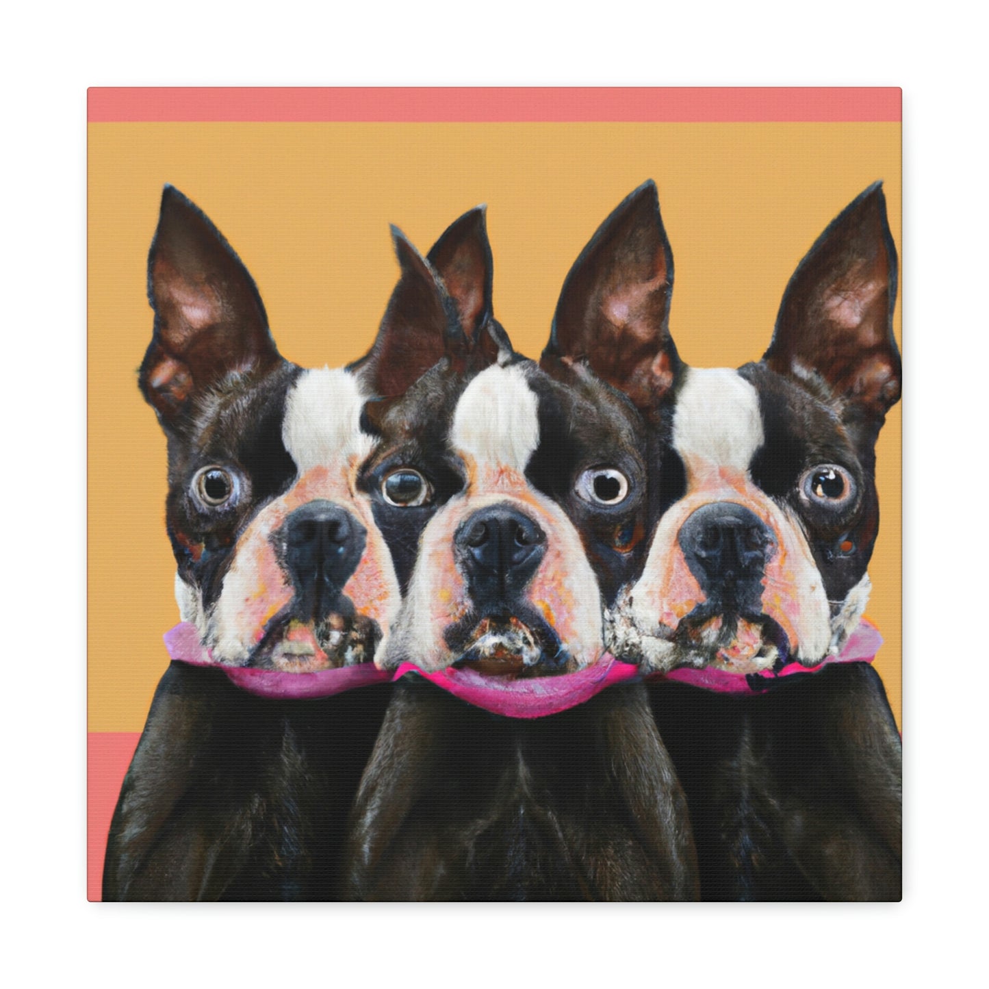 "Boston Terrier Minimalism" - Canvas