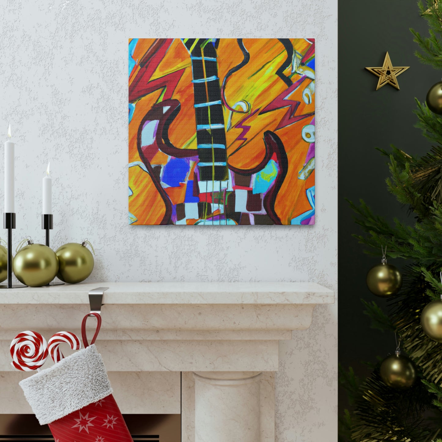 "Electric Guitar Noise Storm" - Canvas