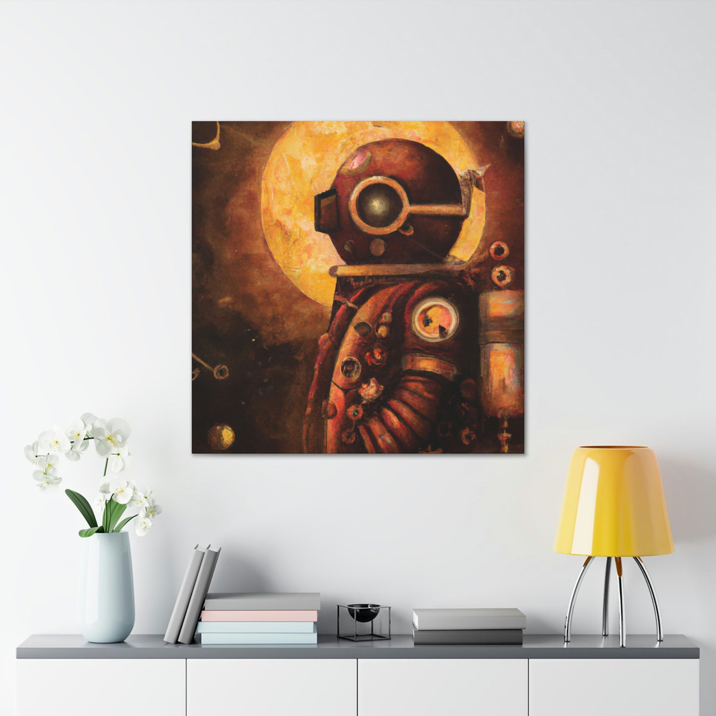 "Steampunk In a Spacesuit" - Canvas