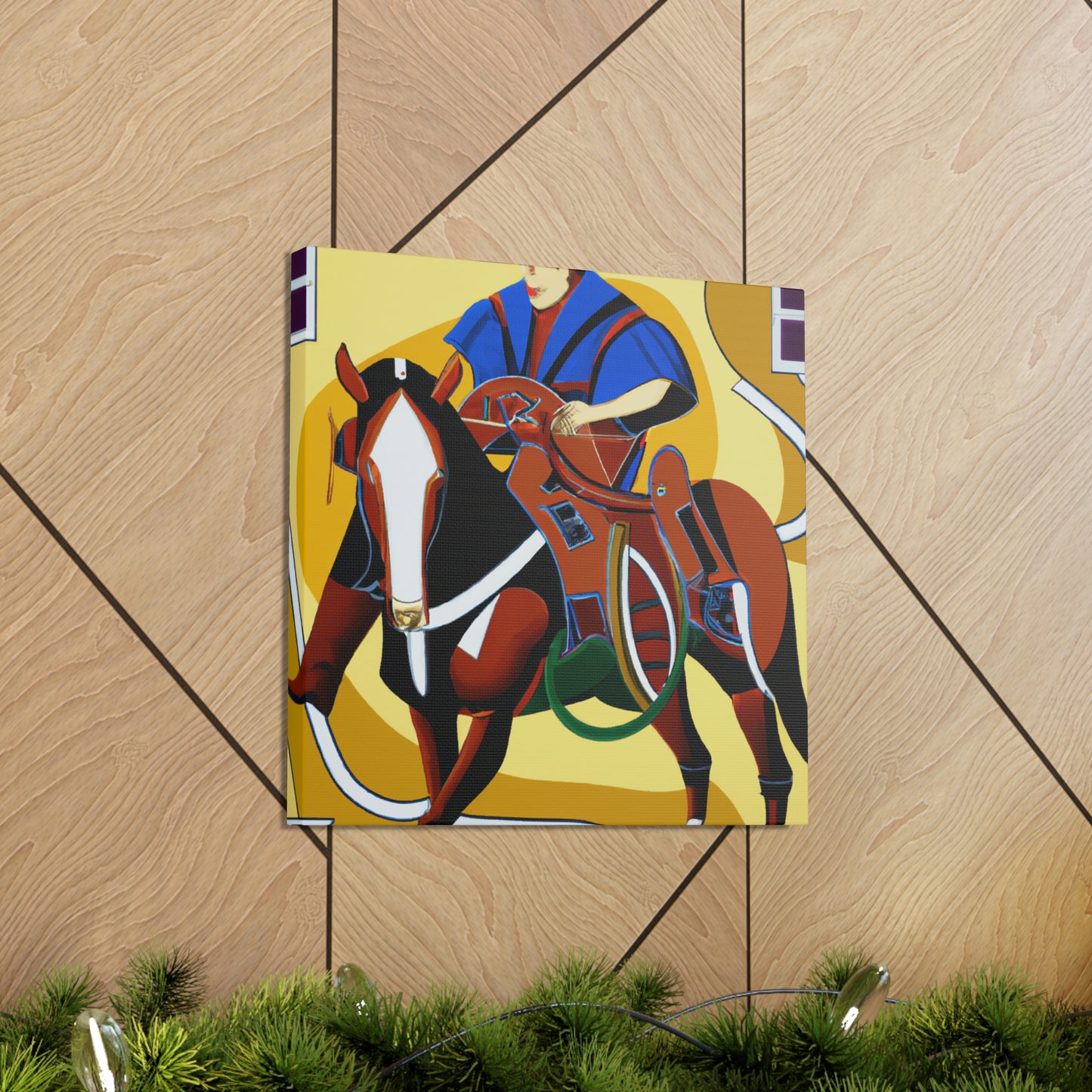 "Cowboy on Wild Steed" - Canvas