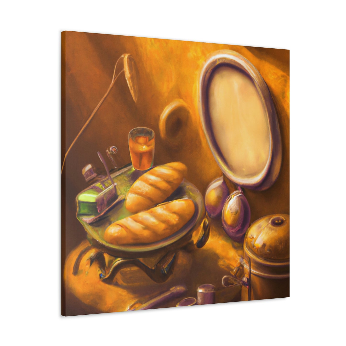 "Steampunk Bread Ablaze" - Canvas