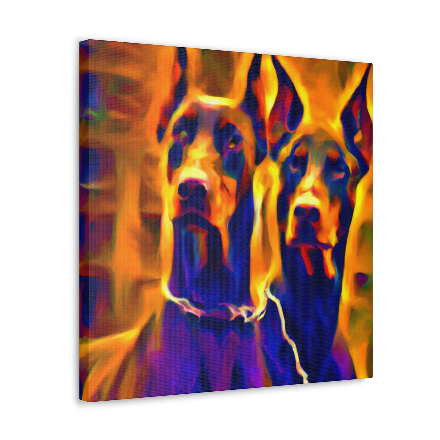 "Loyal Doberman Dreams" - Canvas