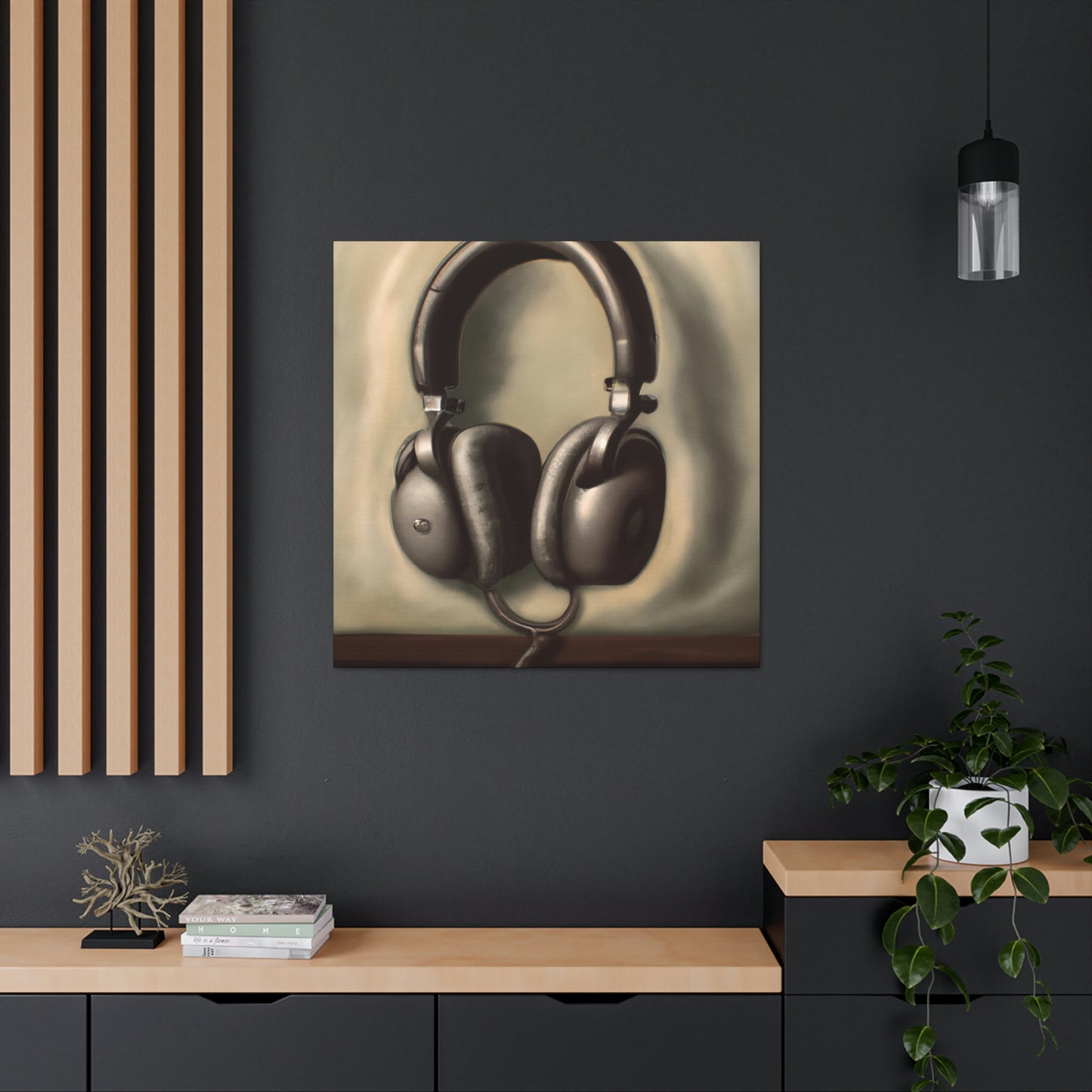 "Headphones on a Cloud" - Canvas