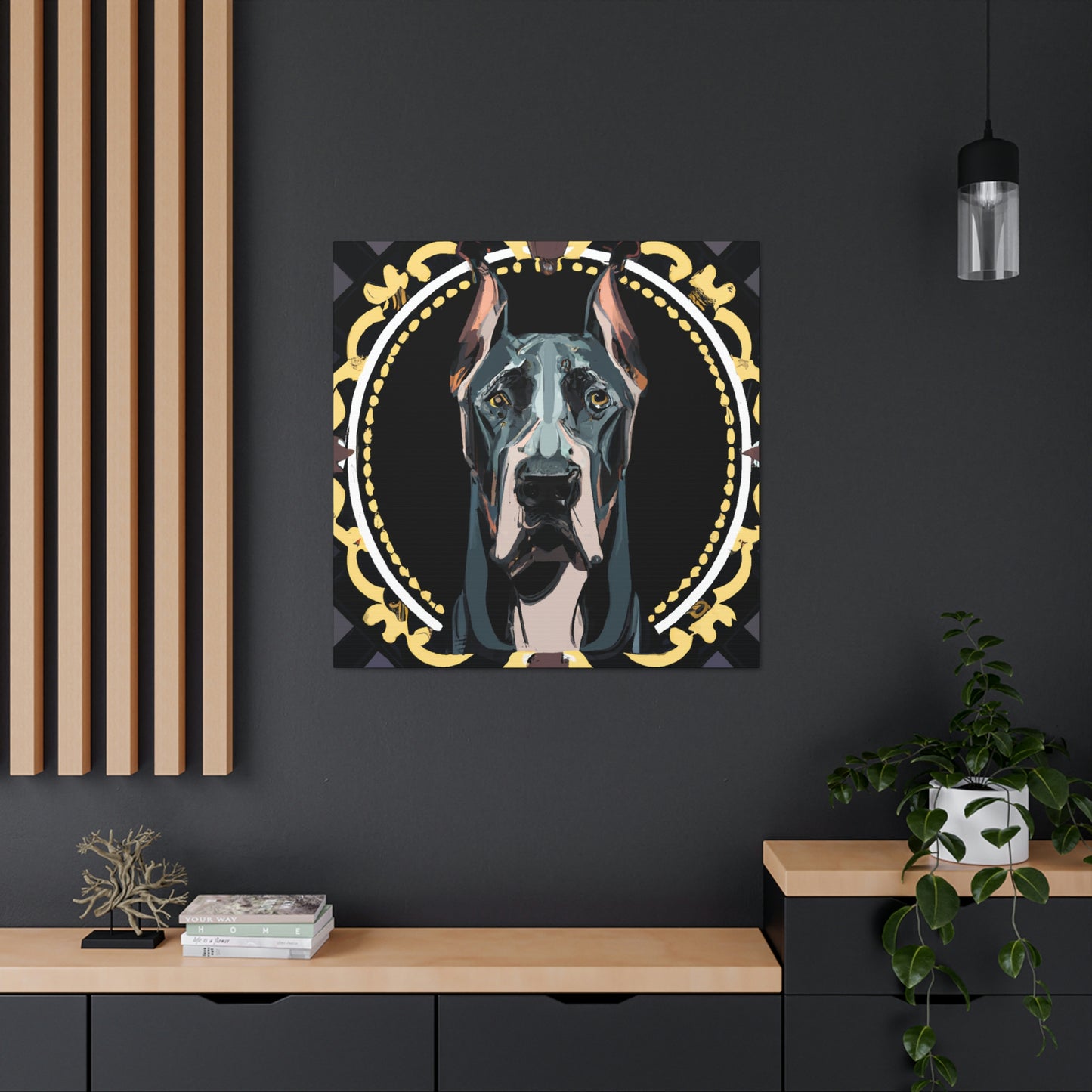 “Gilded Great Dane” - Canvas