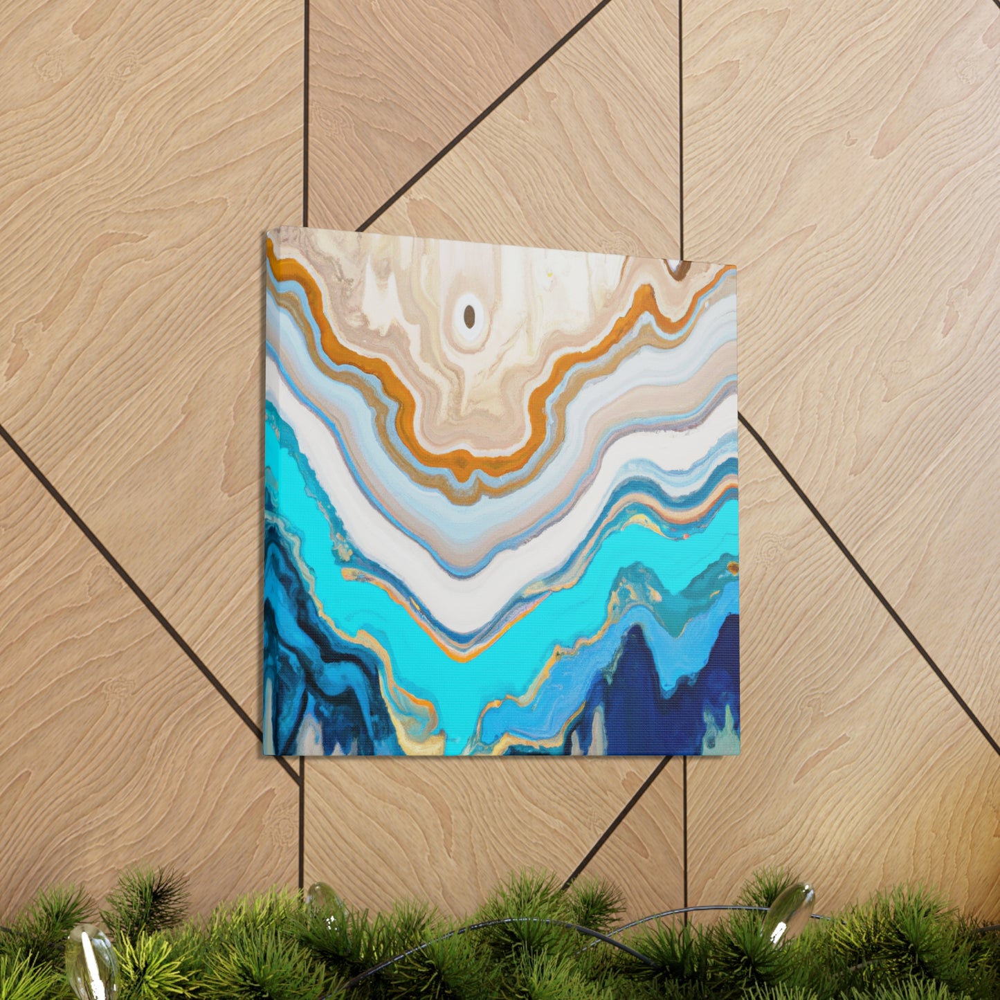 "Vibrant Sound Waves Dance" - Canvas