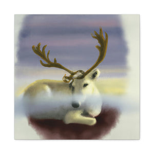 Reindeers in Snowscape - Canvas