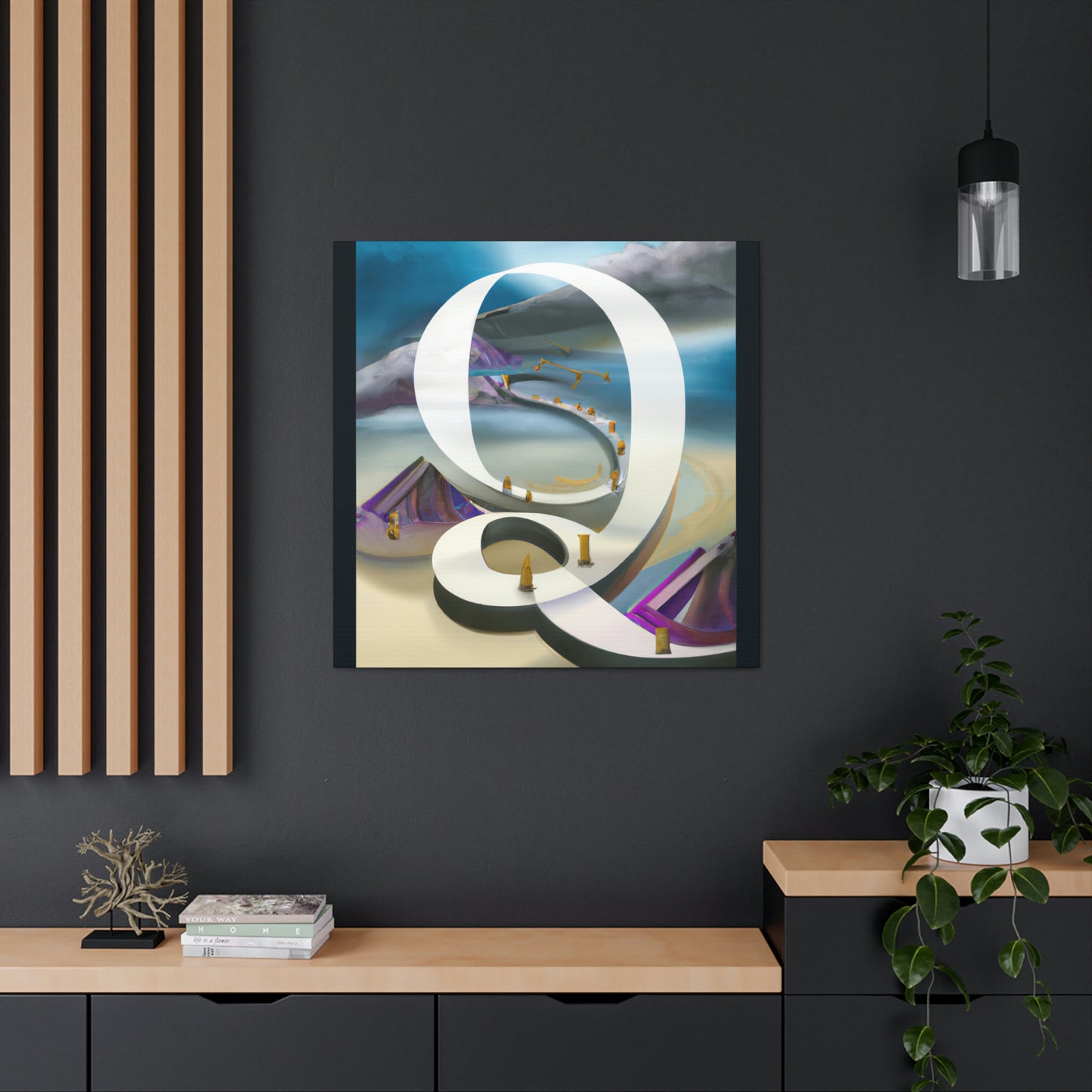 "Q in Art Deco" - Canvas