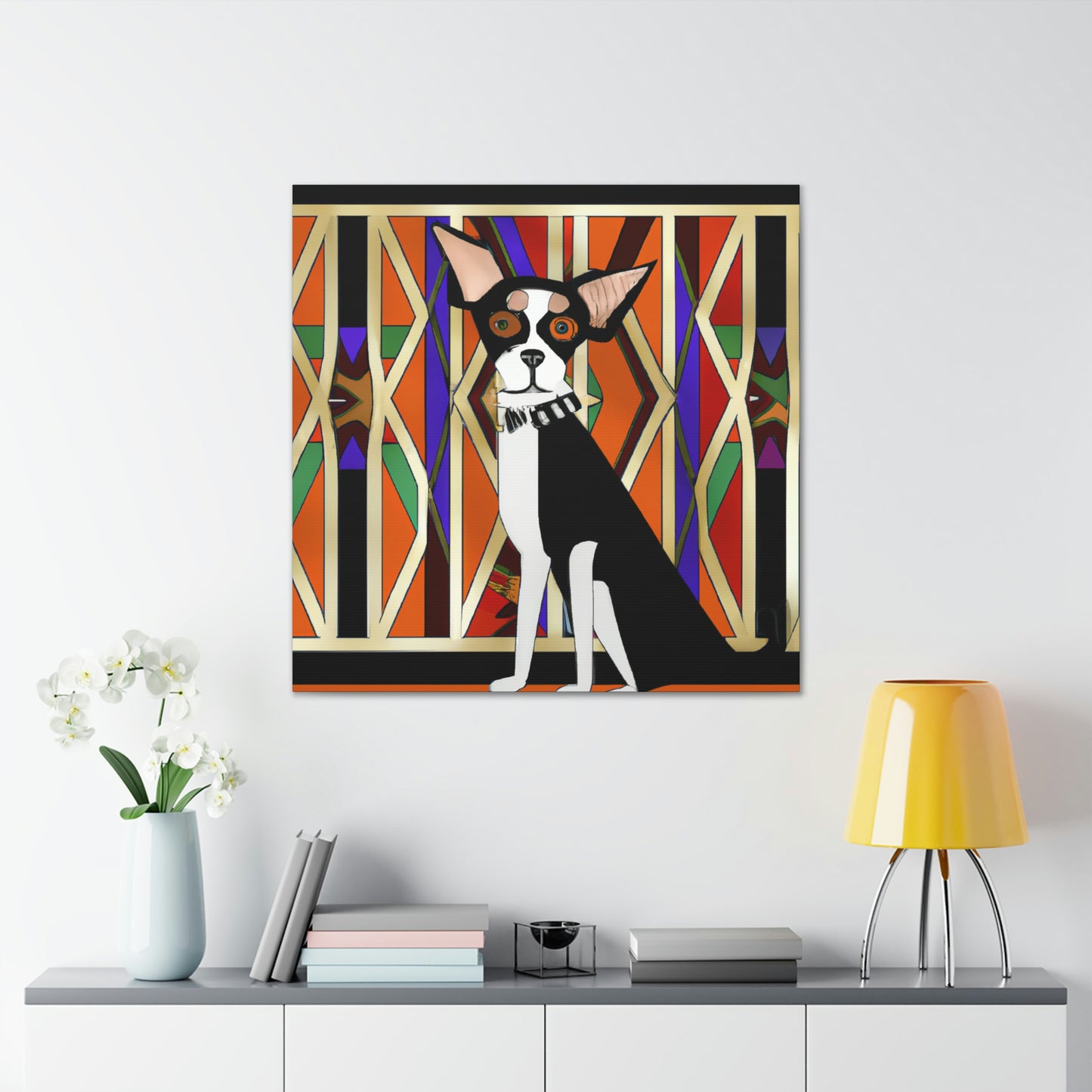 "Chihuahua Through Deco" - Canvas