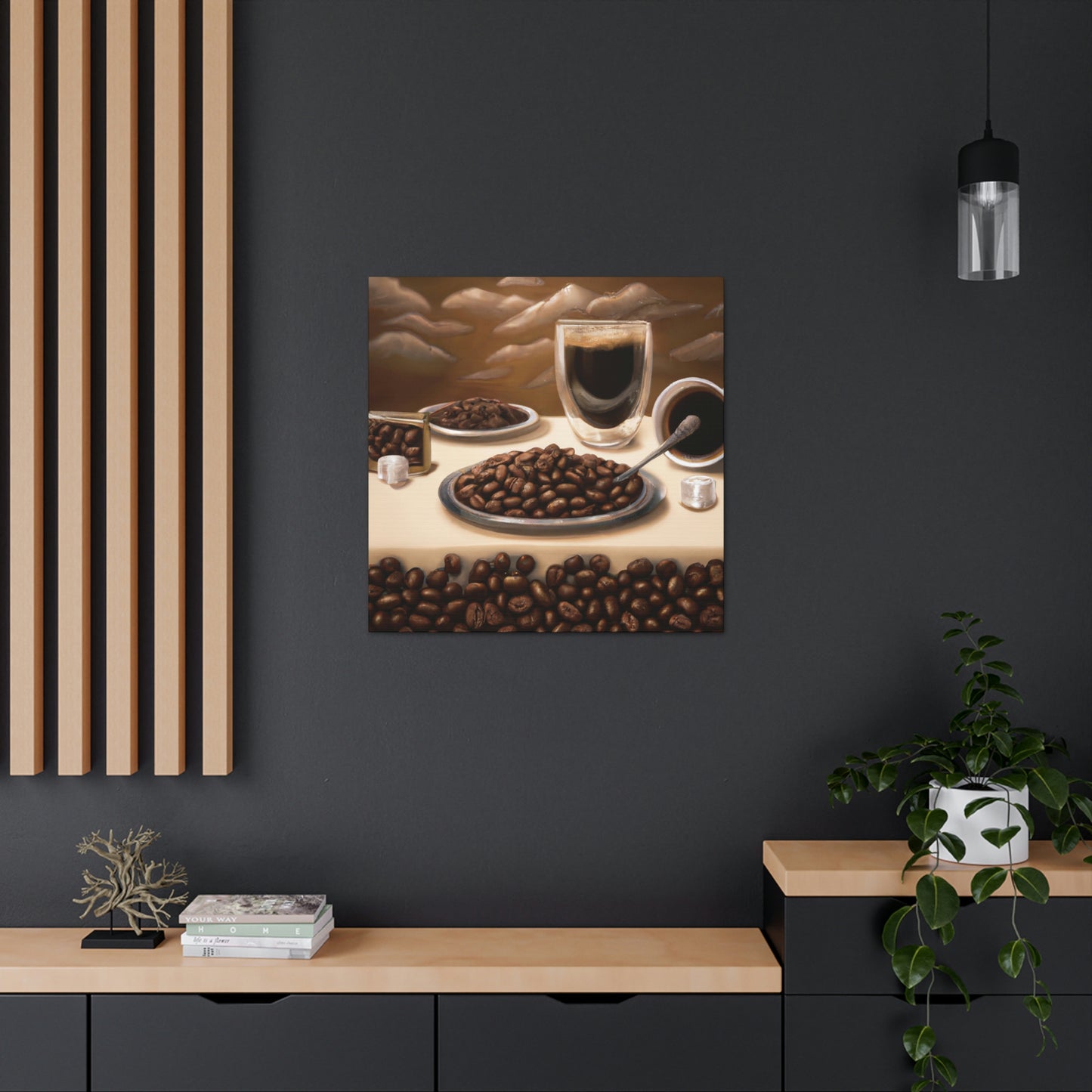 "Caffeine-Infused Bliss" - Canvas