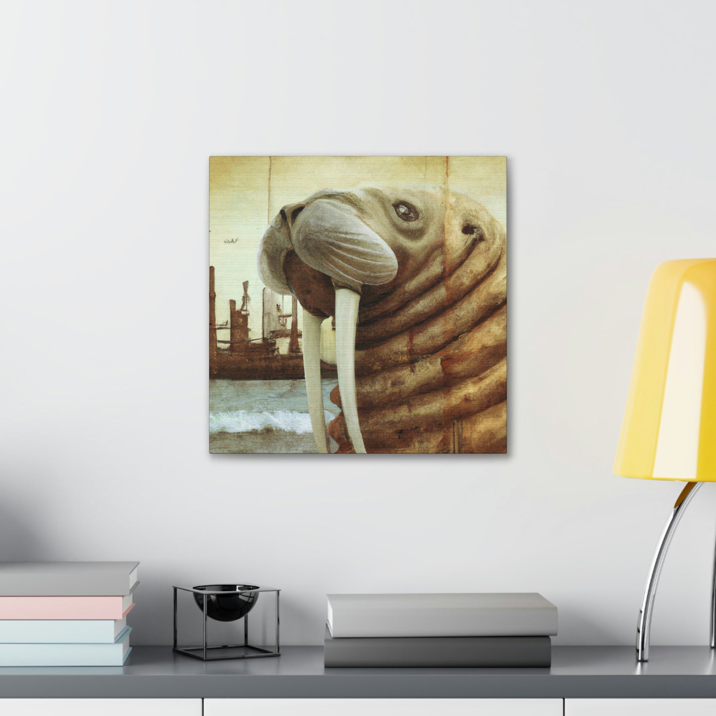 Walrus of Steampunk Era - Canvas