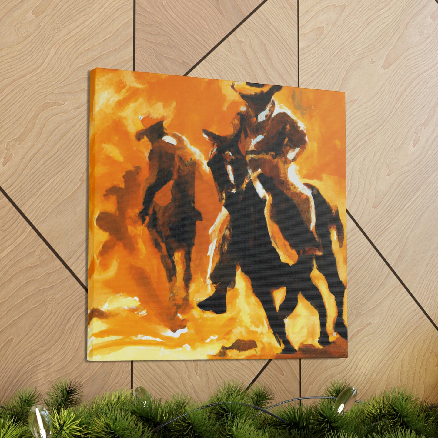 Rodeo Wild West Scene - Canvas