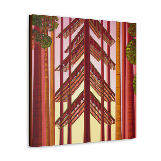 "Futuristic Redwood Monument" - Canvas