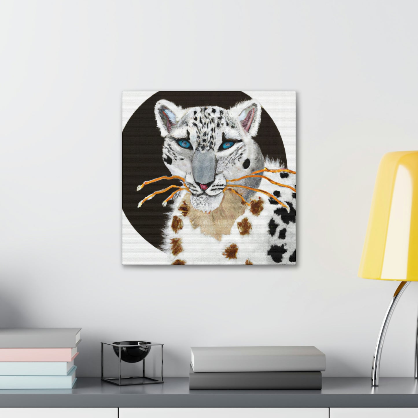 Snow Leopard Slumbering - Canvas