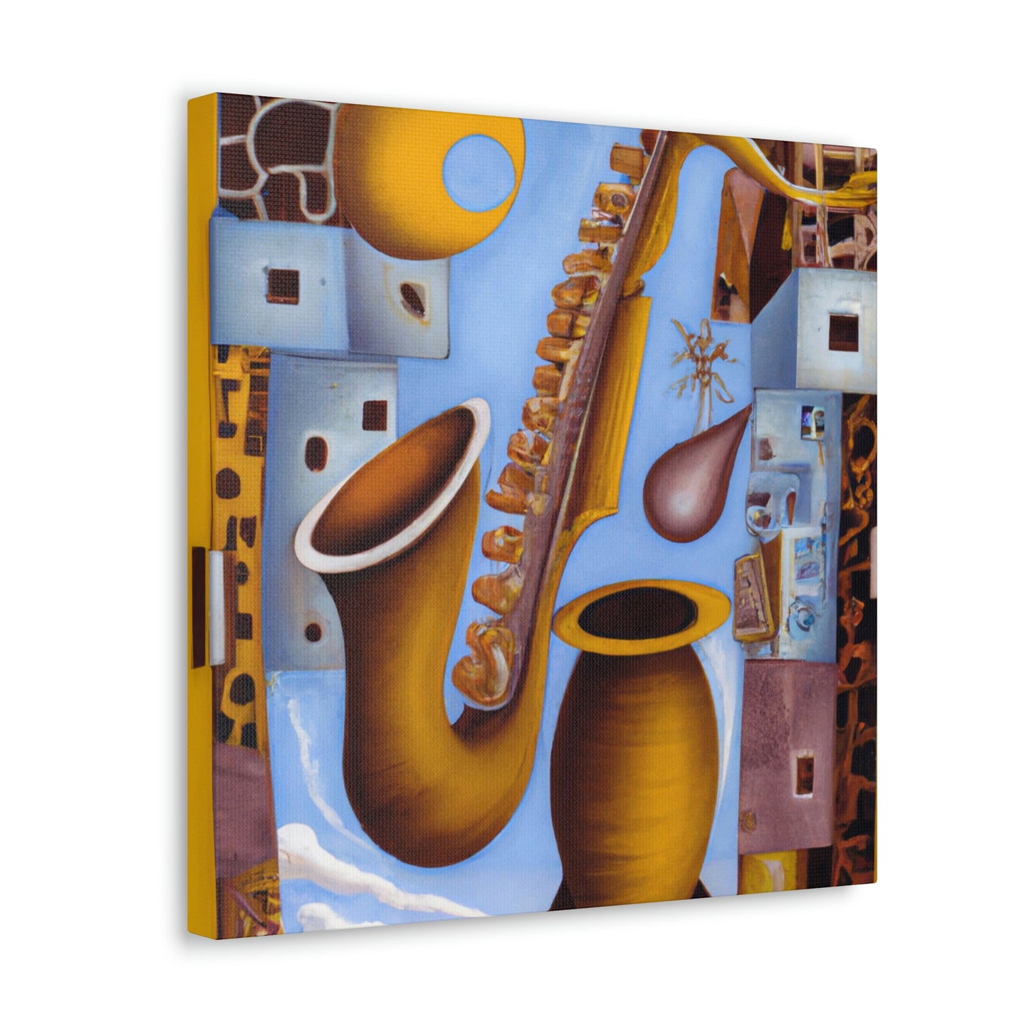 Saxophone in Spirals - Canvas