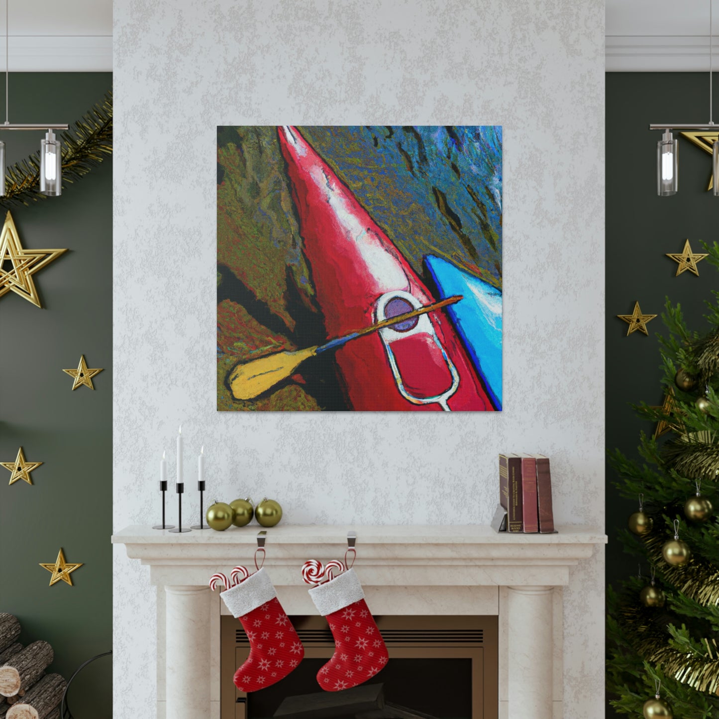 Kayak in Deco Style - Canvas