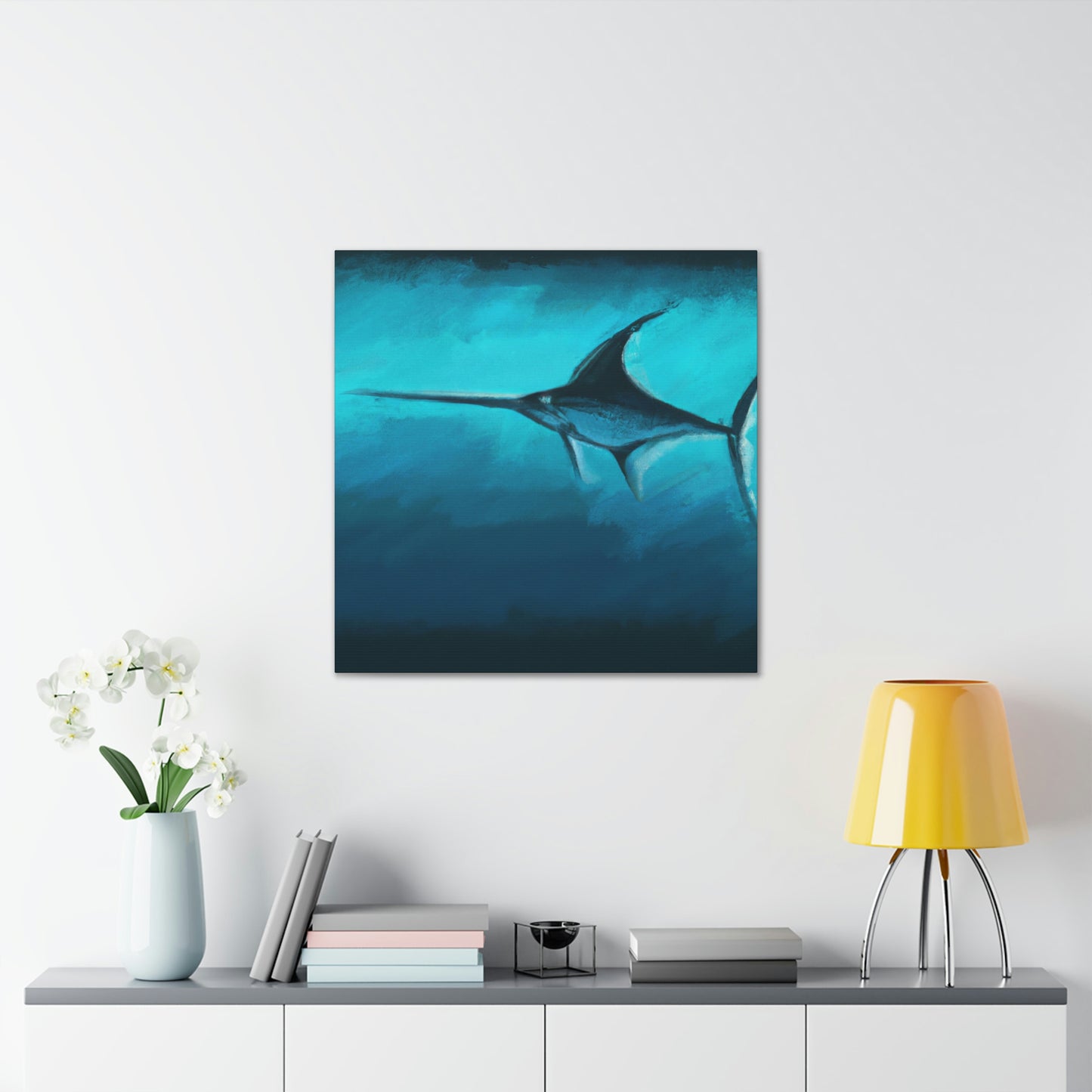 "Swordfish in Moonlight" - Canvas