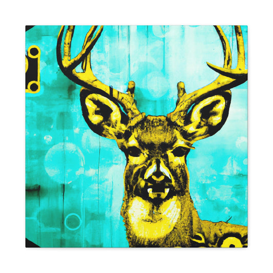 "Deer on a Steam Train" - Canvas