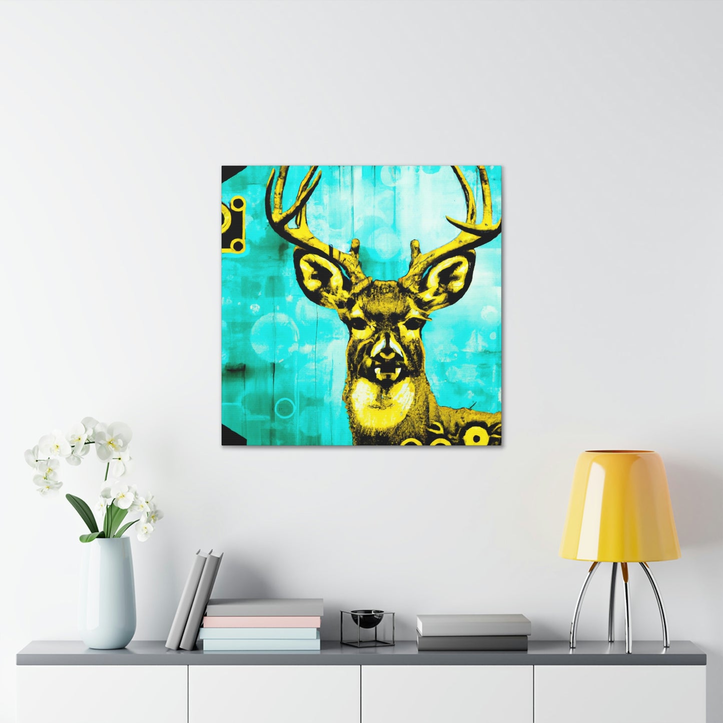 "Deer on a Steam Train" - Canvas