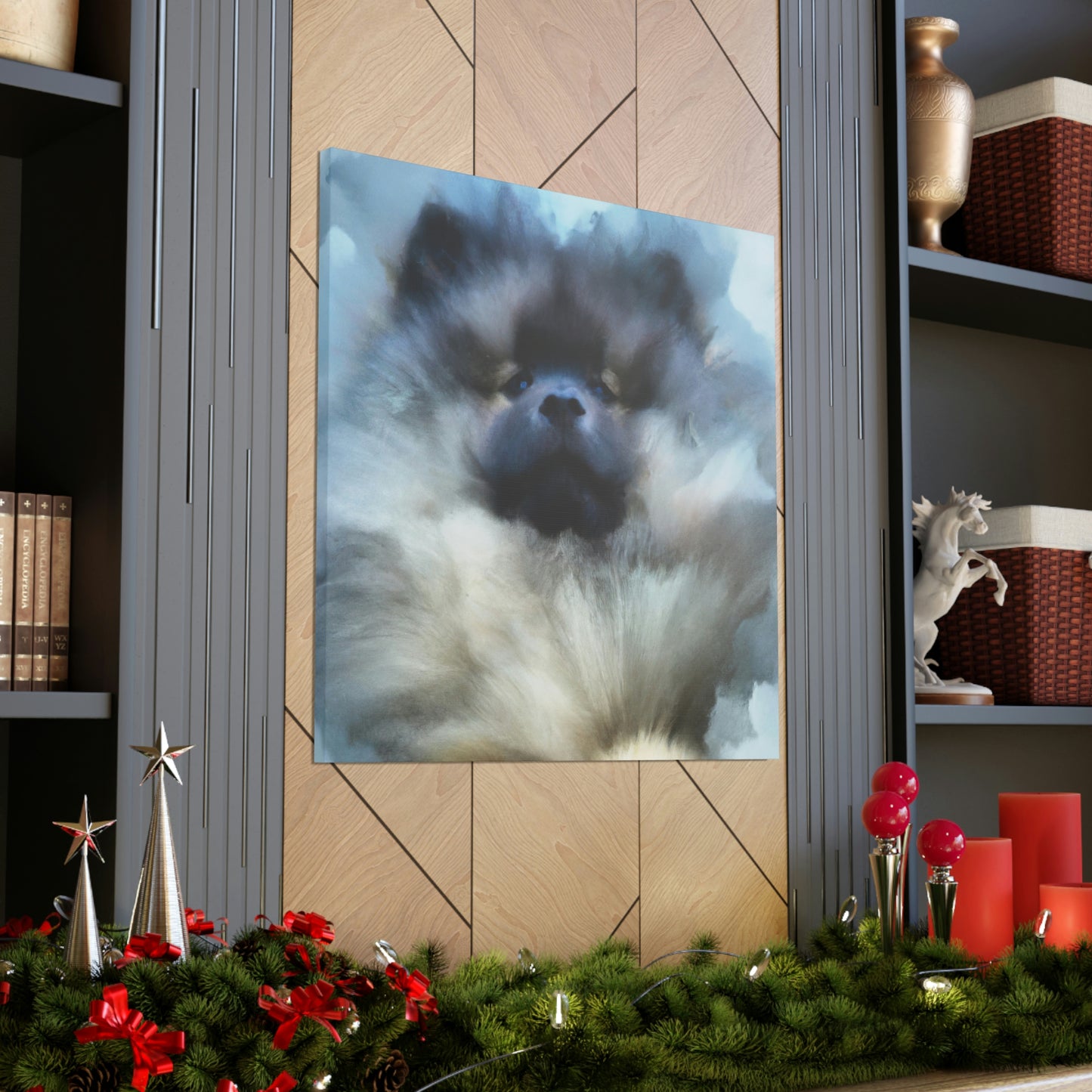 Keeshond in Abstract - Canvas